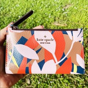 Kate Spade Bifold Wallet Leather Pink Multi